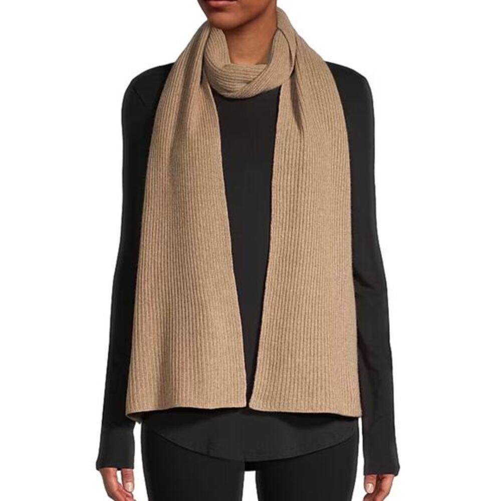 Saks Fifth Avenue collection ribbed knit wall blend scarf